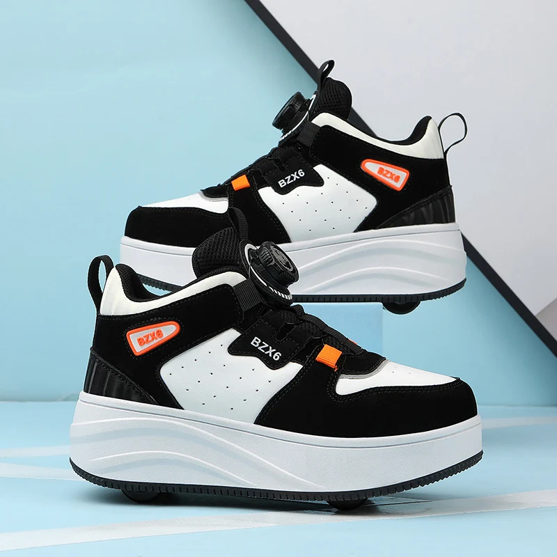 Роликовые коньки Обувь для скейтбординга двойного назначения Двойные