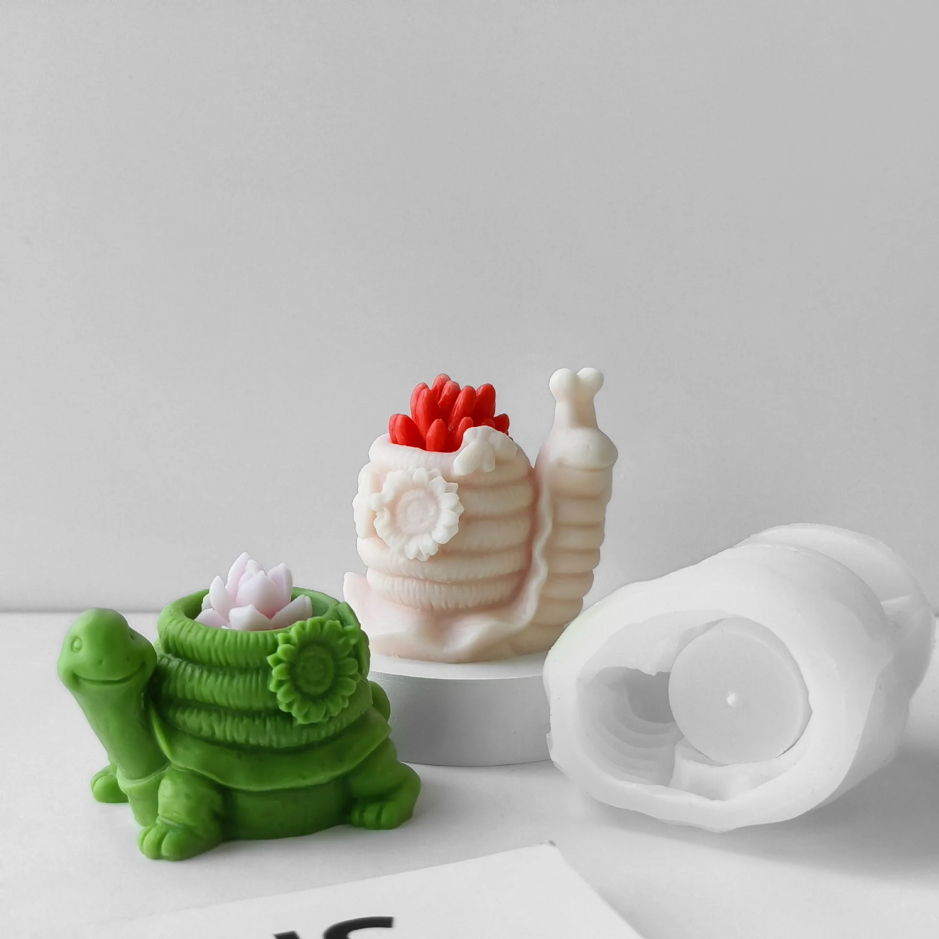 DIY улитка черепаха суккулентное растение в горшке пластырь цветочный горшок