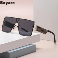 boyarn luxury brand design fashion large frame sunscreen sunglasses womens wide leg integrated lens sunscreen sunglasses mens