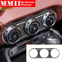 carbon fiber center air conditioning ac climate control button panel cover sticker for mazda mx 5 nd miata 2016 up mx5 roadster