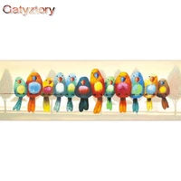 gatyztory color birds diy oil painting by numbers kit acrylic paint by numbers art work diy paintings art on canvas by numbers