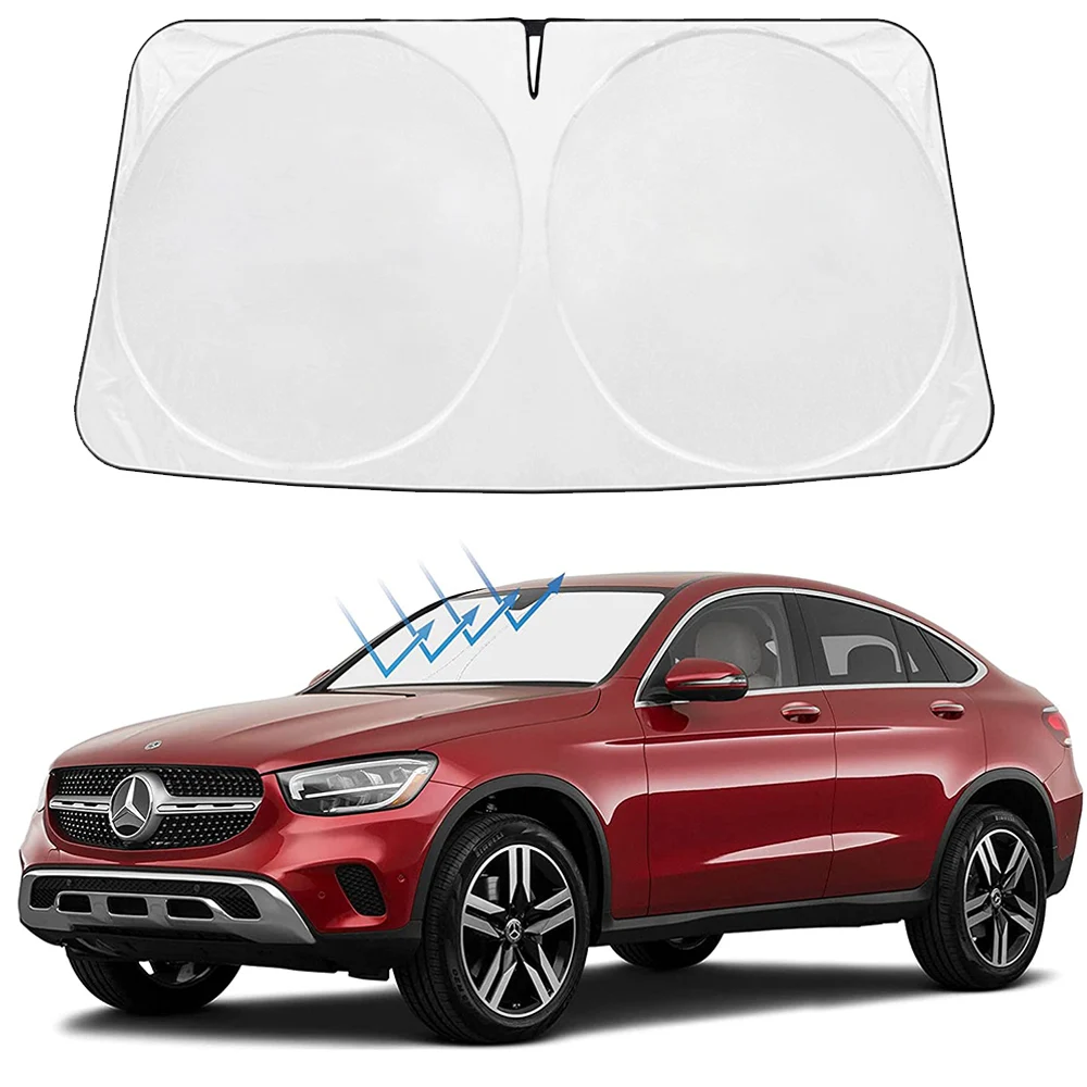 

Fit for Mercedes-Benz E Class 2003-2023 Car Windshield Sunshade Cover Front Window Sunscreen Parasol Sunshade UV Rays Protection