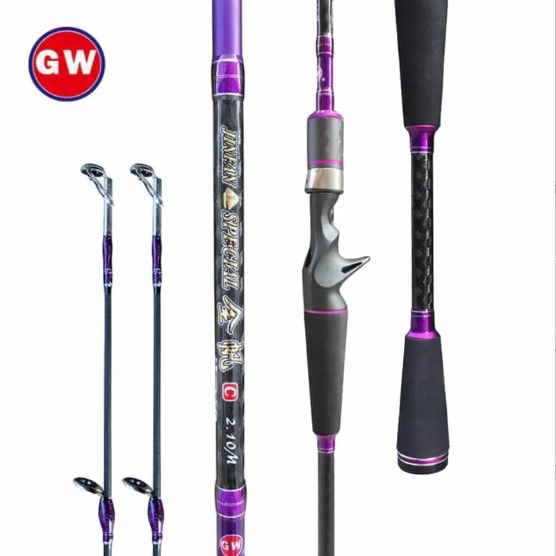 

ZZ272 MH or M Light Rigid Tip Dia. 1.5mm Spinning Lure Fishing Rod Carbonfiber Bait 20-60g 2.1m 2.4m The Best Chinese Brand GW