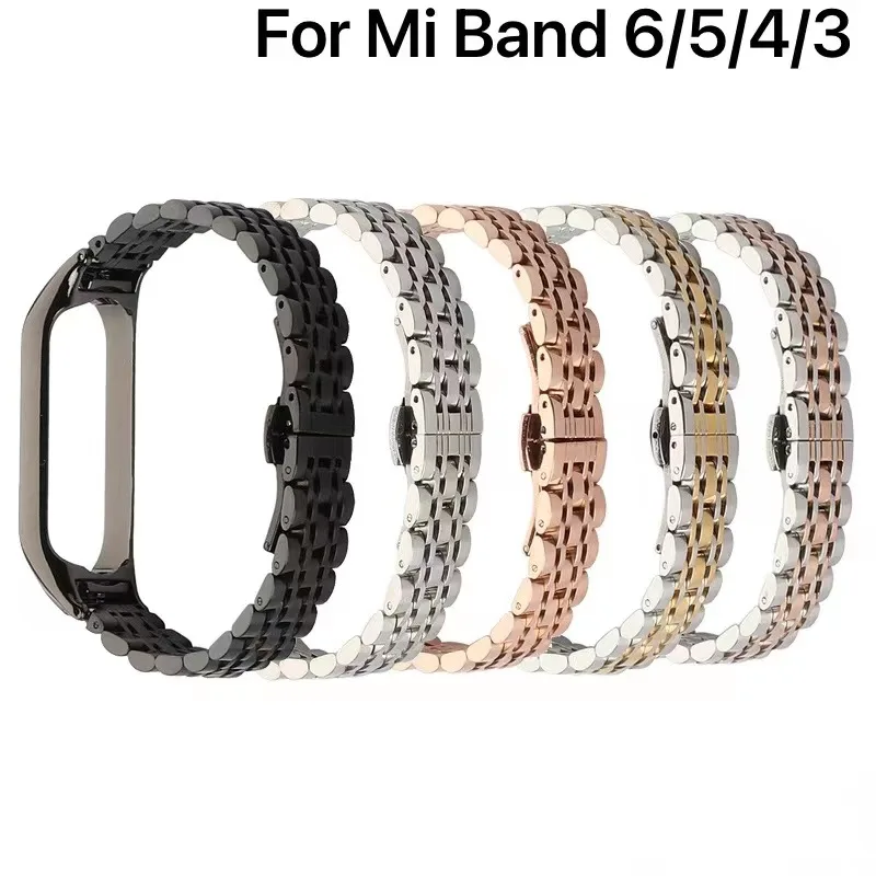 Metal Strap For Xiao Mi Band 7 6 5 4 3 Stainless Steel Bracelet Wristband For Miband 6 smart bracelet wristband Miband 4 Correa