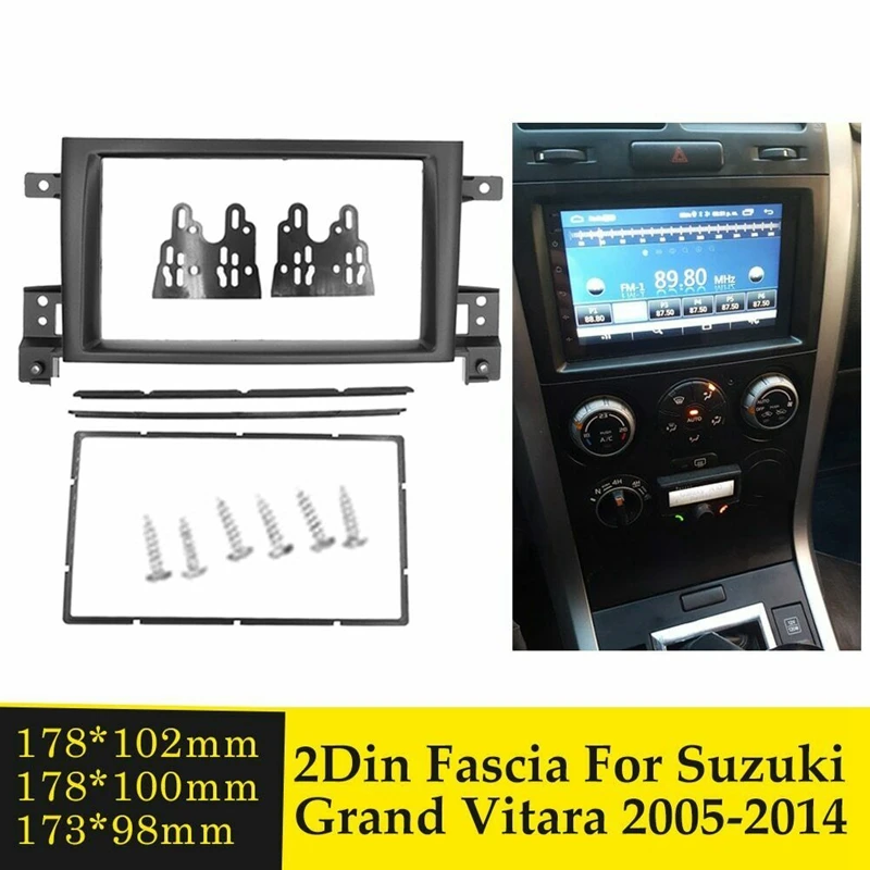 Для Suzuki Grand Vitara 2005-2014 двойной Din автомобильный DVD стерео радио Fascia Панель рамка