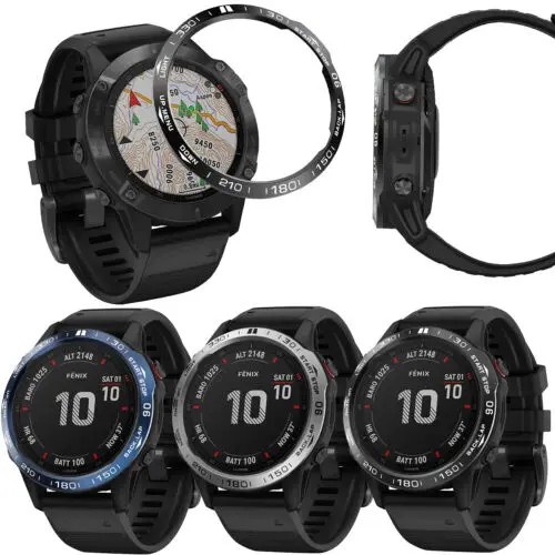 

Ant-iscratch Aluminum Bezel Ring For Garmin Fenix 6x 6x Pro Sapphire Protective Bumper Case Cover
