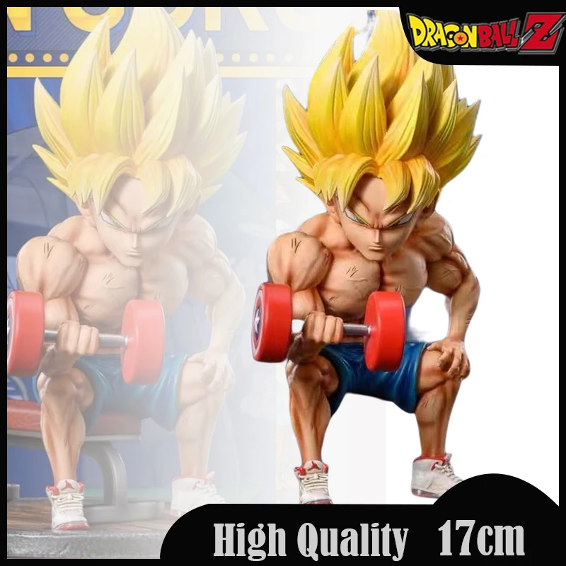 

17cm Dragon Ball Gohan Goku Vegeta Anime Figure Muscle Fitness Dbz Super Saiyan Figurine Pvc Statue Model Doll Toy Gift Kids