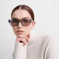 unisex simple fashion rectangle frame sunglasses for women trendy hip hop street style square sun glasses party uv400