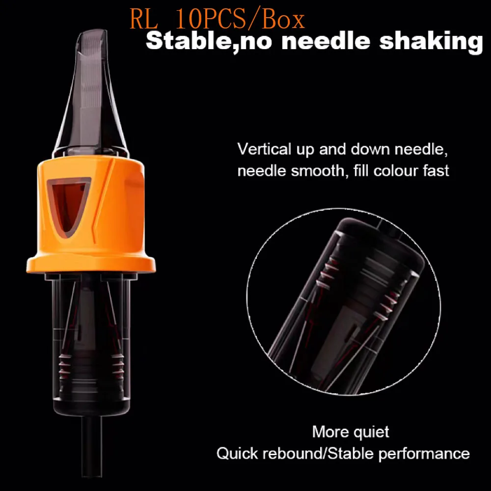 

Tattoo Cylinder Needle RL High-quality 316L Stainless Steel Circular Lining Tattoo Cylinder Used for Permanent Makeup 10 Pcs/box
