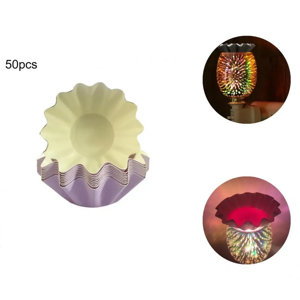 

PET 50Pcs Helpful Simple Operate Wax Warmer Cup Washable Candle Warmer Liner Easily Release for Dorm