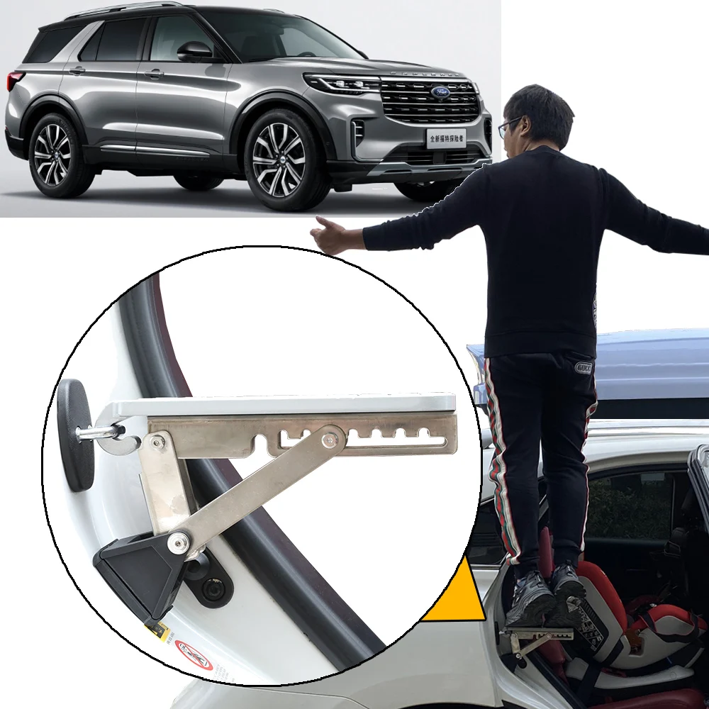 

Universal Fit Car Door Step, Foldable Roof Rack Door Step Up on Door Latch,Access to For FORD explorers 2010-2025