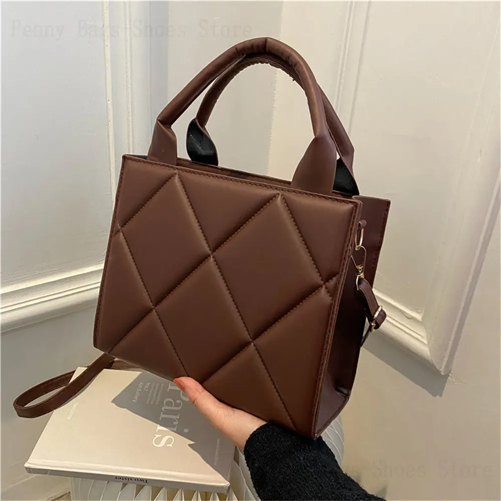 

PU Leather Messenger Bag Brand Ladies Bag 2023 New Luxury Handbag Plaid Fashion Ladies Shoulder Bag Handbag Designer Tote Bag