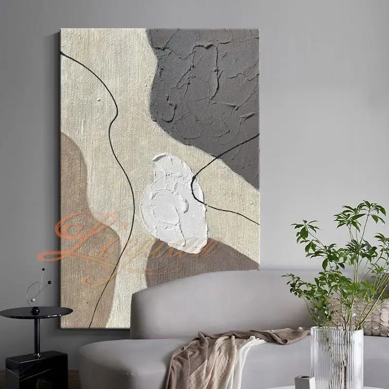 Новейшая дешевая картина маслом ручной работы с абстрактной текстурой пейзажа