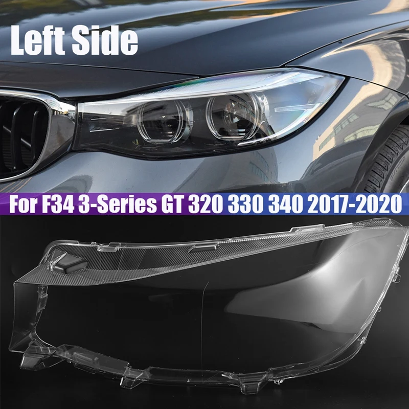 LH &amp RH Крышка для автомобильных фар крышка объектива BMW F34 3-Series GT 320 330 340-2017