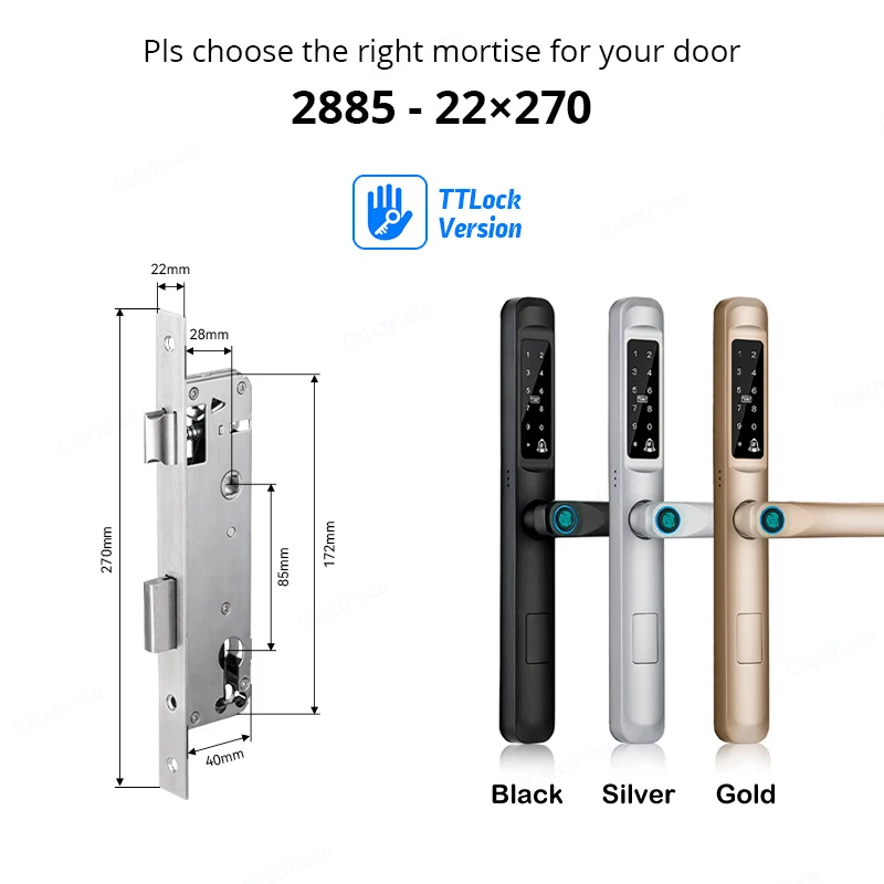 

Электронный умный дверной замок Catchface 92/85 мм