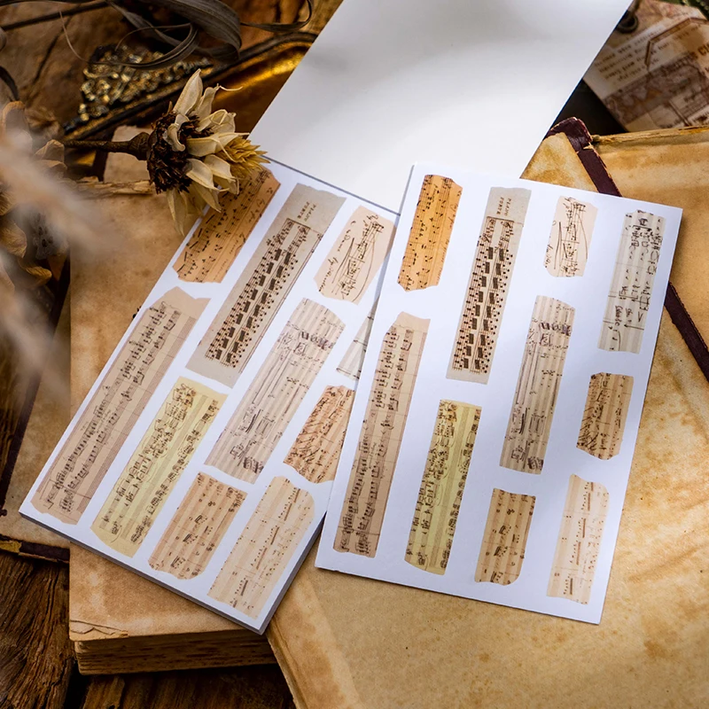 

Vintage Letters And Music Score Stickers Journal Intime Aesthetic Journal Notepad Notebooks Scrapbook Sketch Book Art Supplies