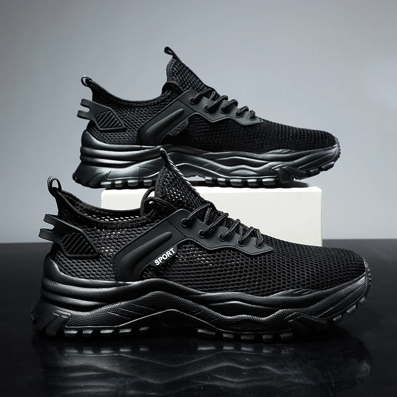 

Мужские сетчатые кроссовки, Повседневная дышащая спортивная обувь, Нескользящие, для бега, лето 2020