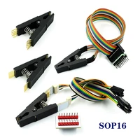 programmer test clip soic16 sop16 for eeprom 93cxx 25cxx 24cxx in circuit programming 16 pin bios ic test clamp universal