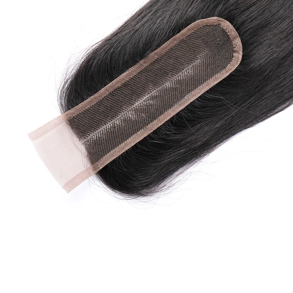 2x6 Transparent Lace Closure Braziian Remy Body Wave Human Hair Central Part Pre Plucked Body Wave Hair HD Lace Closure Natural