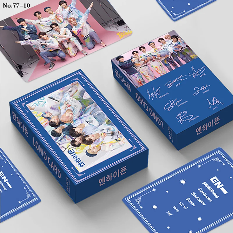 

KPOP Enhypen Itzy Got7 Фотокарточка ЛОМО карточка новый альбом двусторонняя печать периферическая маленькая карточка Подарки для женщин плакат карт...