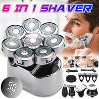 new 6 in 1 smart display shaver 4d independently 8 cutter floating head waterproof electric razor multifunction trimmer for gift