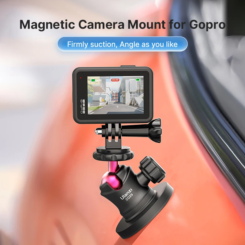 

Ulanzi CO29 Magnetic Action Camera Mount for Gopro Insta360 Smartphone Holder Vlog with 360° ballhead Gopro Adapter 1/4'' Screw