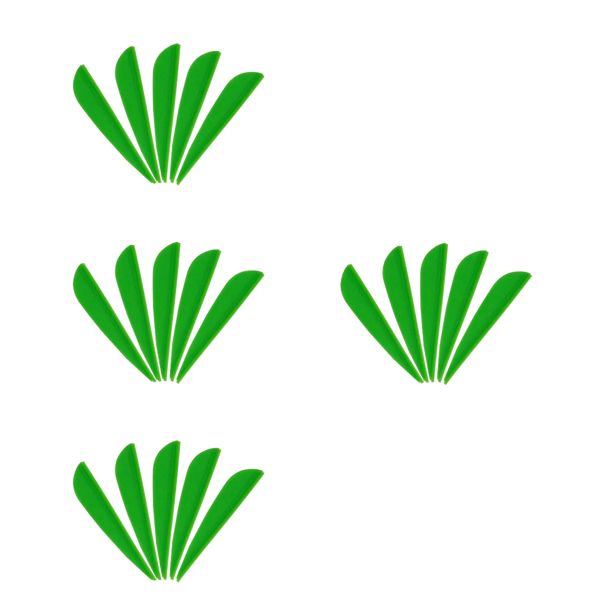 

120 Vane Universal Shield Fletching For Bows DIY Tool (Green)