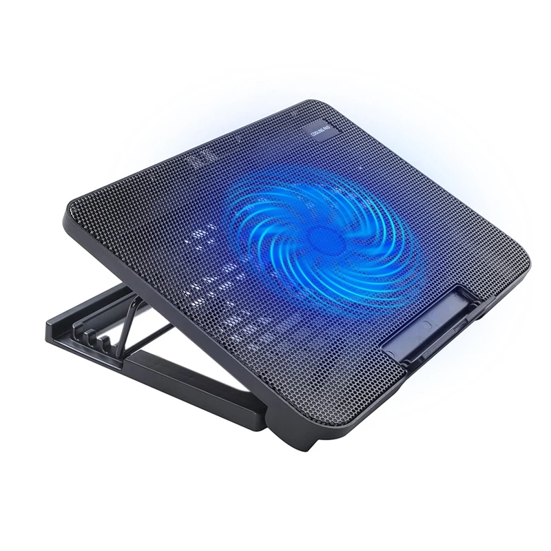 

Охлаждающая подставка для ноутбука, переносная охлаждающая подставка для ноутбука с питанием от USB, охлаждающая подставка с 1 сисветодиодны...