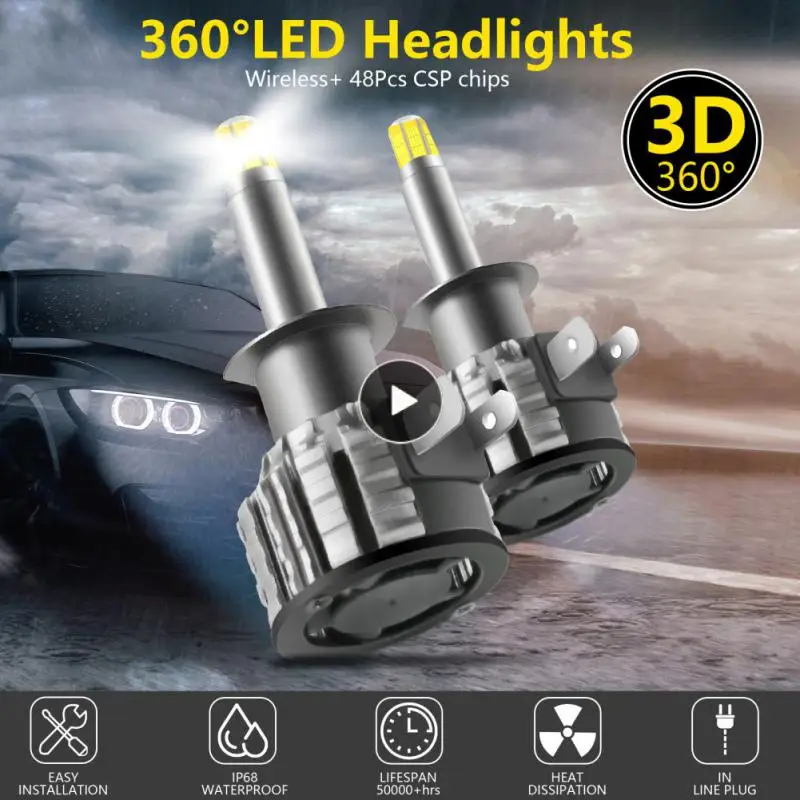 

Waterproof Headlights G11 Straight Plug Fog Light Bulbs 360 Degree Led Car Headlights High Bright Car Accessories Mini