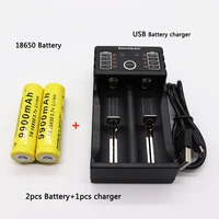 18650 battery 3 7v 9900mah rechargeable liion battery with charger for led flashlight batery litio battery1pcs charger