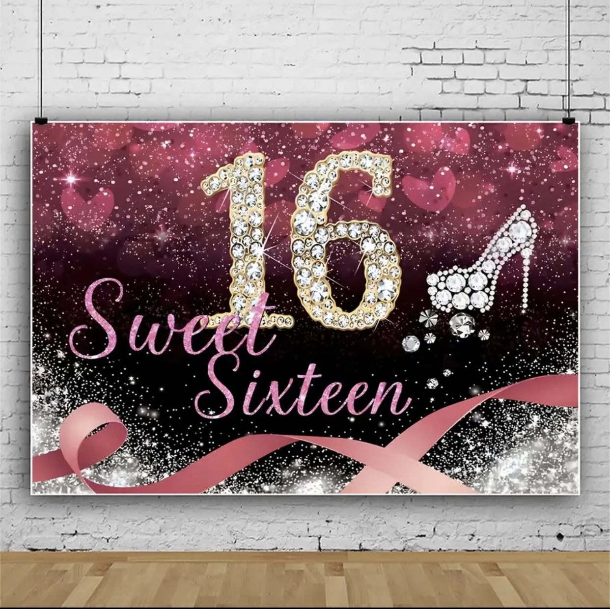 

Милые золотые фоны на 16-й день рождения для девочек и мальчиков, шестнадцатилетний день рождения, вечерние фон, украшение, реквизит, баннер, плакат, фото