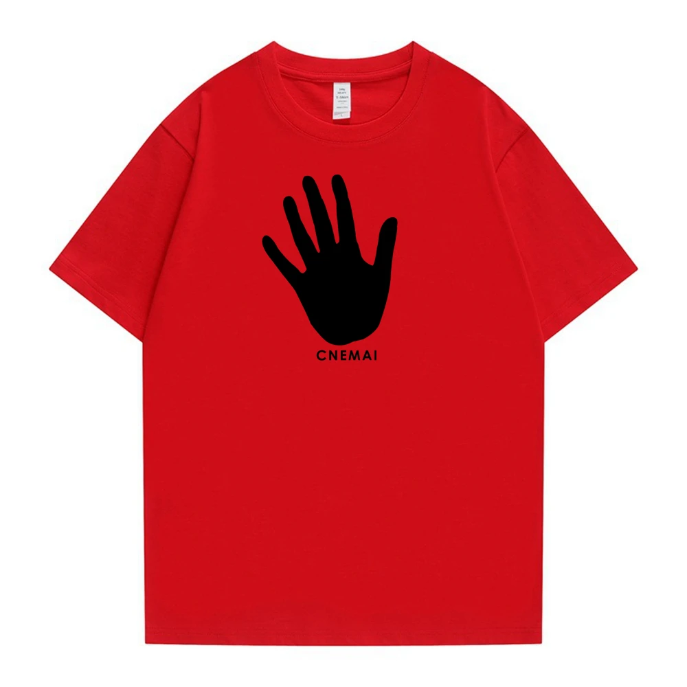 

Men T-shirt high quality 100% cotton handprint punk creative Printed male Tshirt palm hip hop y2k personality finger women top