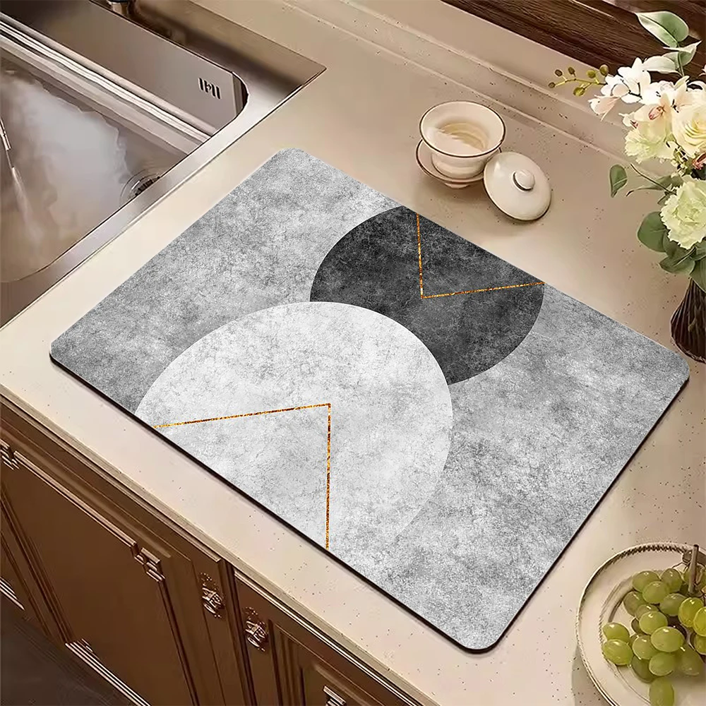 Многофункциональный коврик для мытья посуды диатомный грязеотводящий супер