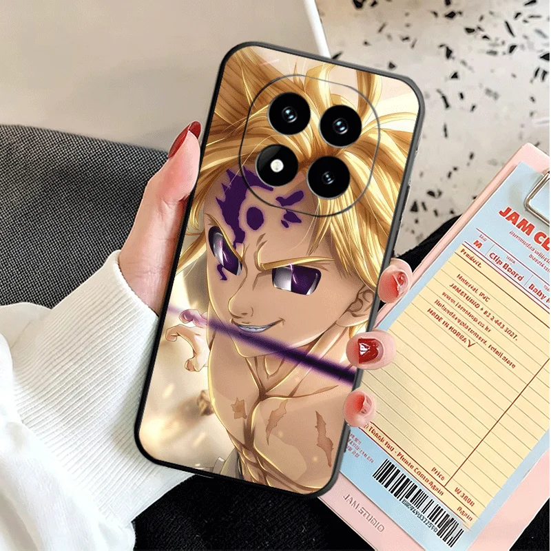 Фото Мягкий силиконовый чехол для телефона Xiaomi Redmi Note 15 14 13 12, с дизайном «Семь смертных грехов» (Мелиодас), для моделей 11 Pro Plus, 12S, 11S, 10S, 10, 11T 5G №3