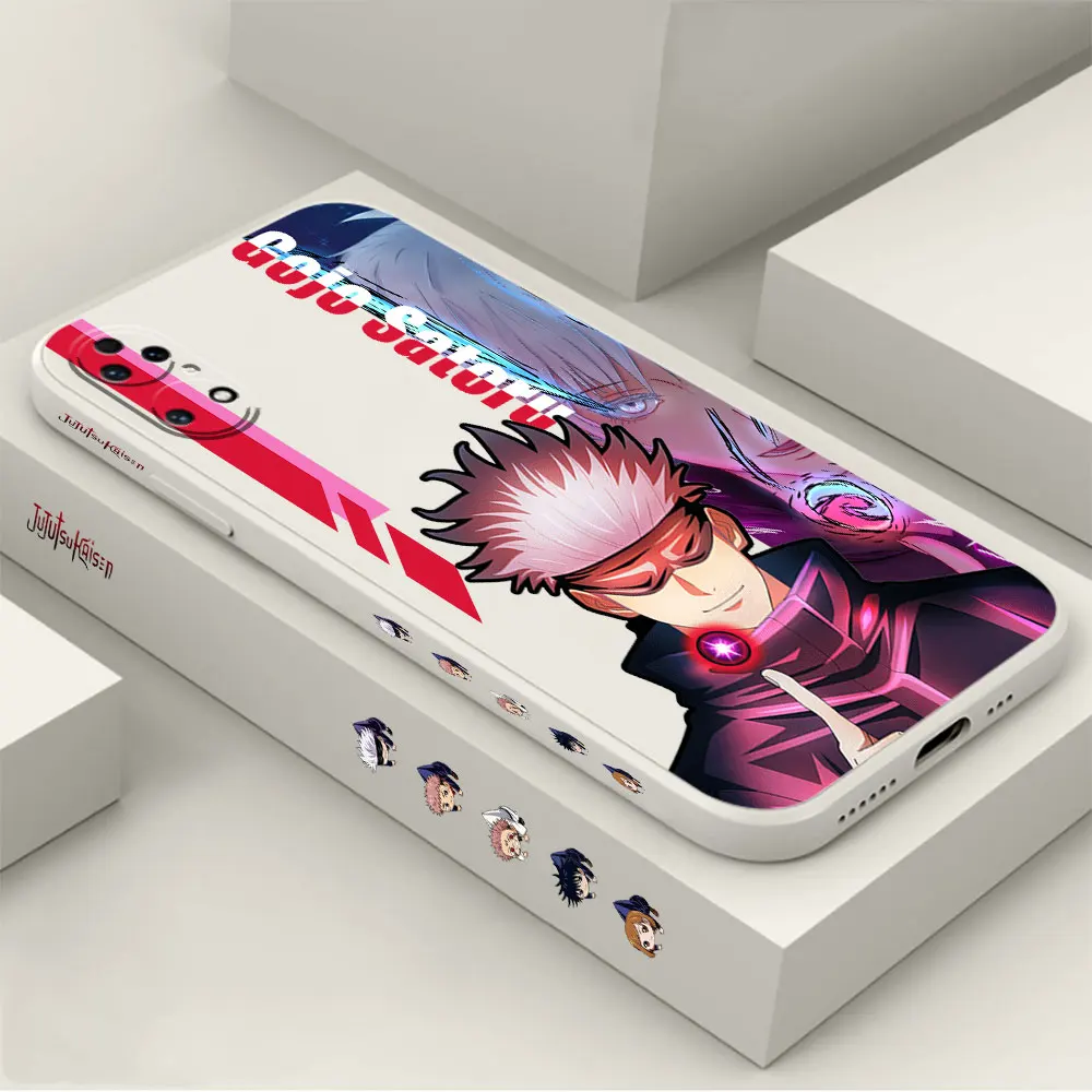 Jujutsu Kaisen Gojo Satoru Phone Case For Huawei P60 P50 P40 P30 P20 Mate 50 40 30 20 20X 10 Colour Liquid Silicone Cover Funda