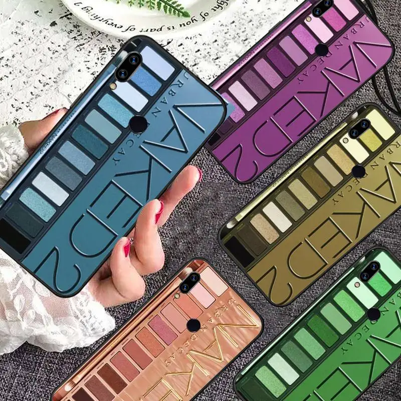 

Makeup Eyeshadow Palette Phone Case For Xiaomi Redmi note 7 8 9 11 i t s 10 A poco f3 x3 pro lite funda shell coque cover