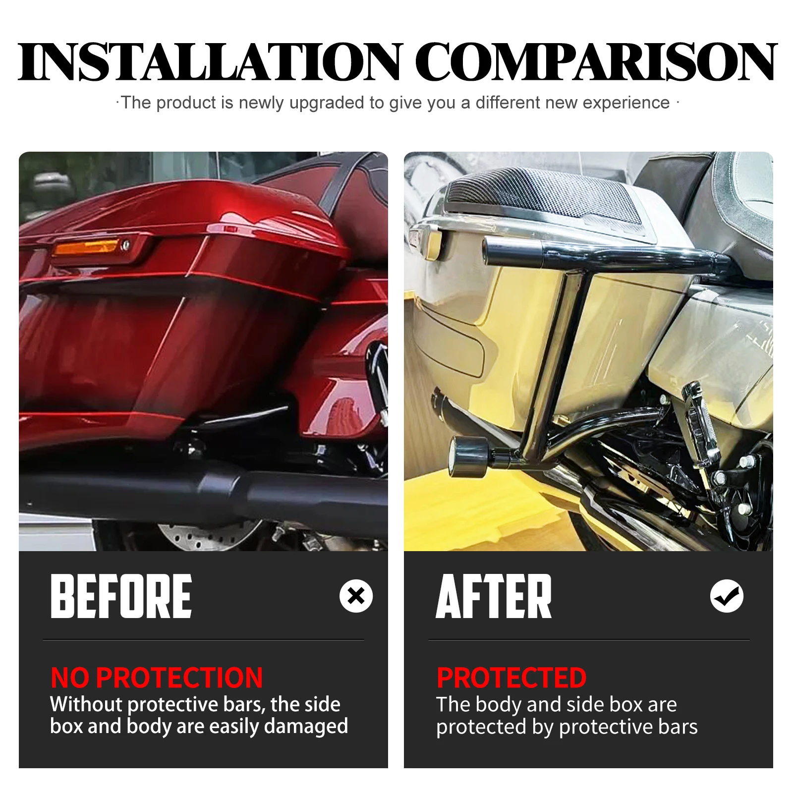 Мотоциклетная седельная сумка защита от ударов задняя кронштейн для Harley Touring Street