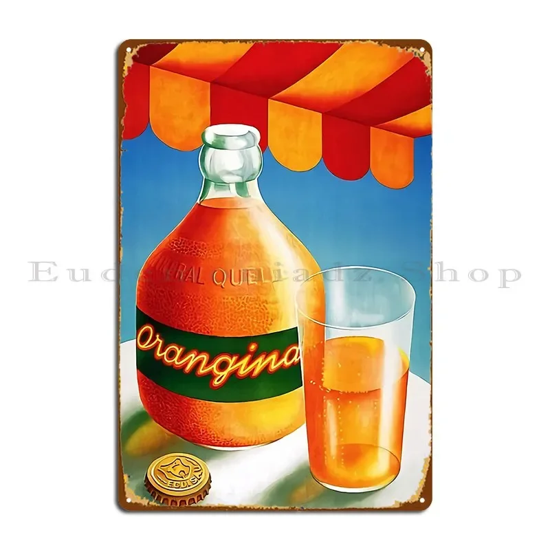 Орангина металлическая табличка плакат паб-клуб персонализированный персонаж