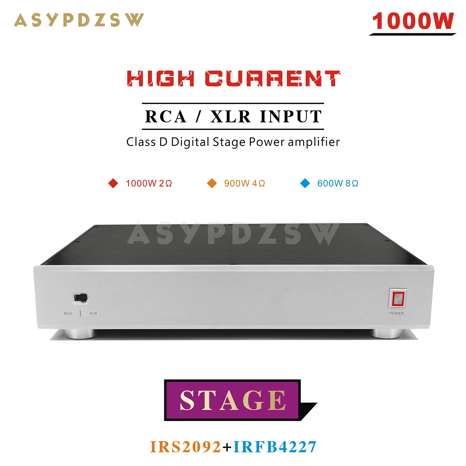 Высокомощный стереоусилитель мощности 1000 Вт IRS2092 + IRFB4227 класса ...
