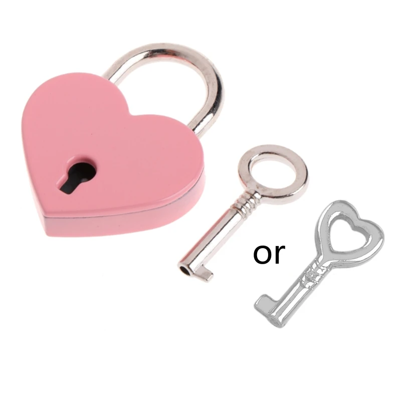 

Mini Love Padlock Vintage Heart Shape Lock With for KEY Metal for Wish Lock for Bag Suitcase Luggage Diary Book Jewelry