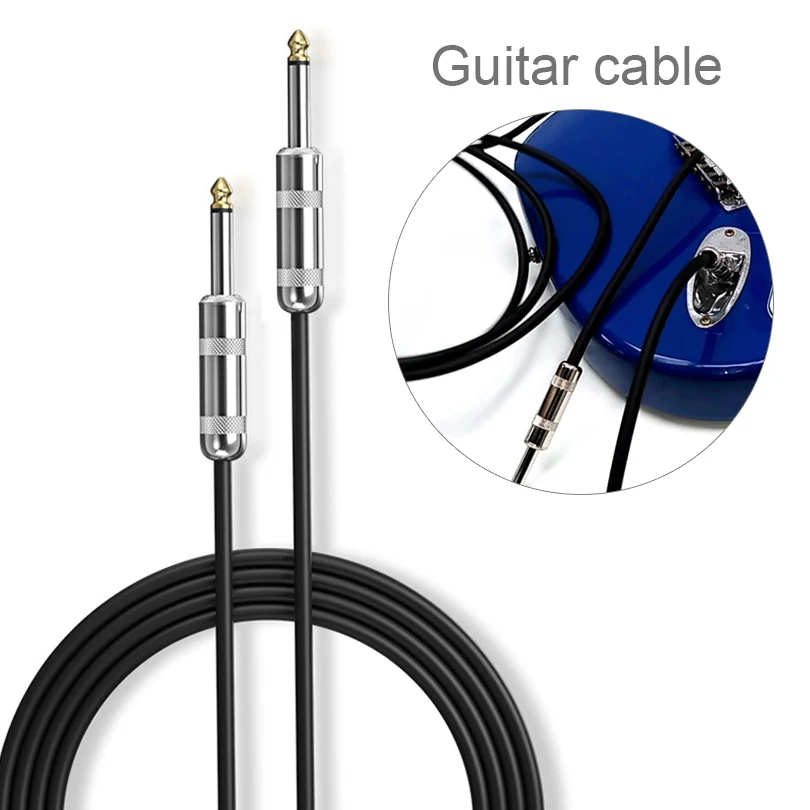 

Кабель для электрогитары, провод 3 м, 6 м, бесшумный экранированный бас-кабель, ПВХ-покрытие для гитарного усилителя, музыкальные инструменты