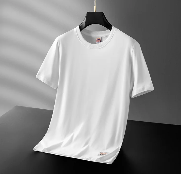 

2 pcs American and European pop cotton sports short sleeve round neck advertising custom logo Solid color cultural FBB20