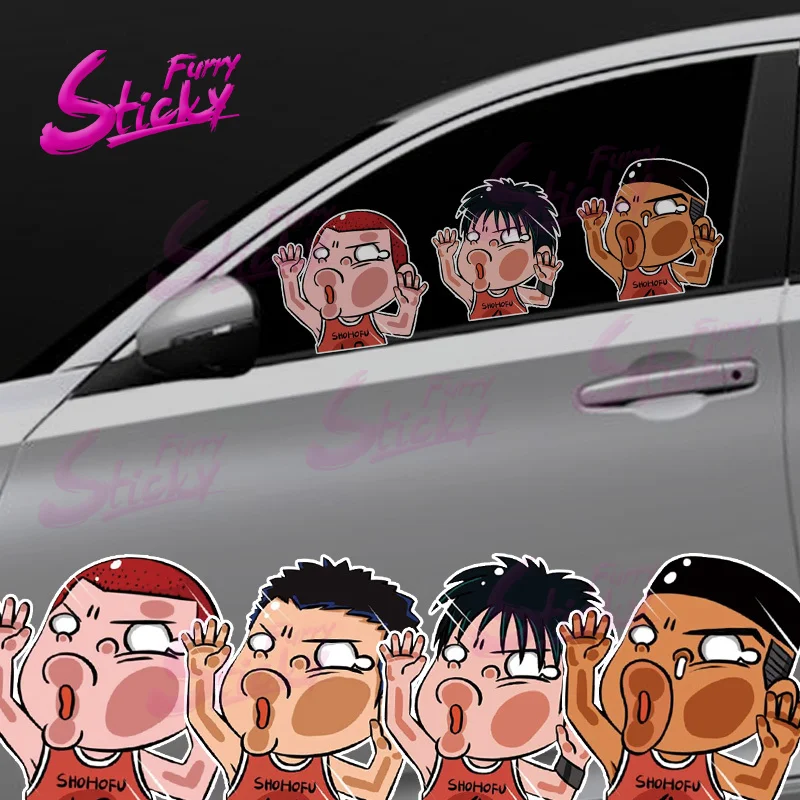 

Furry Sticky SLAM DUNK Hanamichi Anime Car Sticker Decal Car Accessories for Bumper Helmet Trunk Sticker for Laptop Stickers