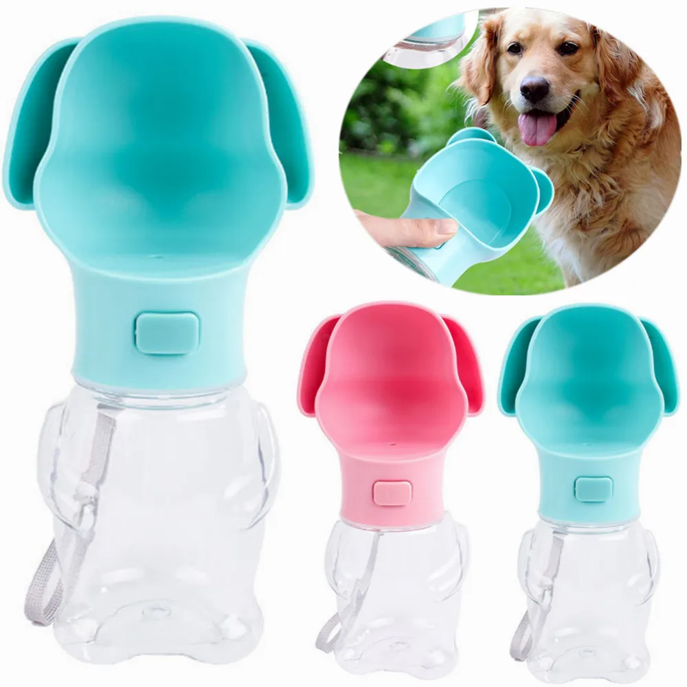 

Dog Travel Water Bottle Dispenser Foldable Plastic Dog Cat Drinking Water Feeder Portable Outdoor Pet Puppy Bowl 500ml