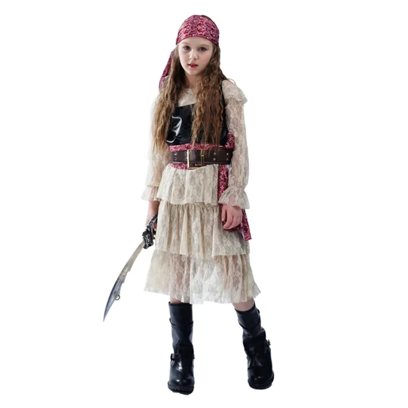 Костюм для косплея пиратов викингов аниме на Хэллоуин детей причудливое платье
