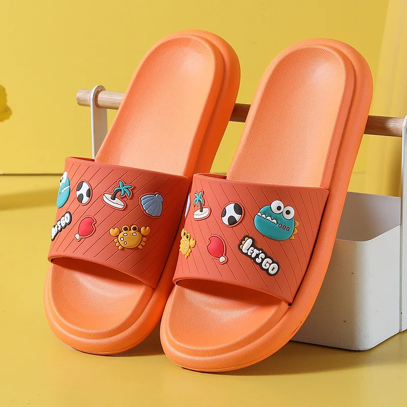 Summer Slippers Home Spot Non-Slip Cartoon Couple Slippers  Shoes for Women Wear-resistant Comfortable Fashion