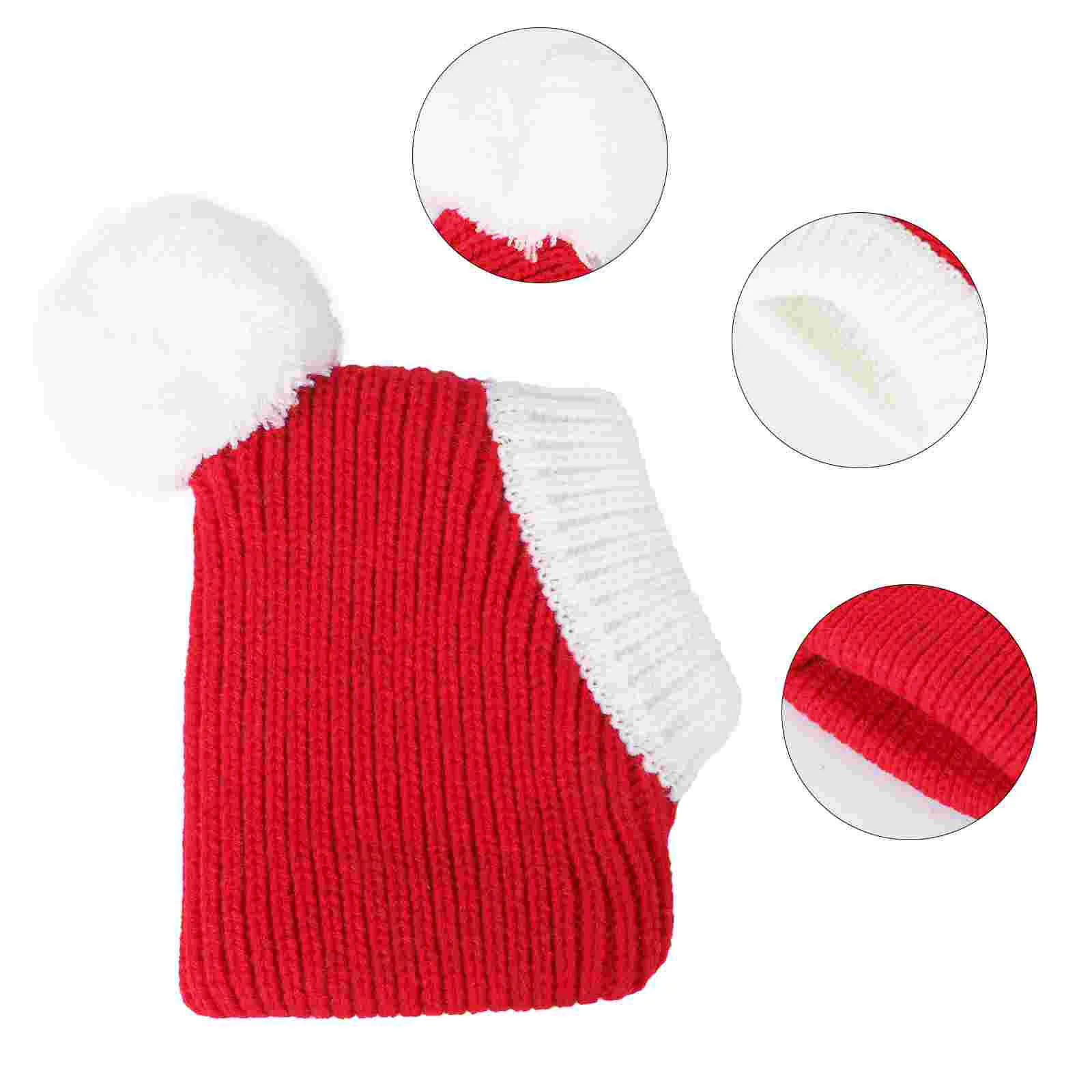

Pet Hat Christmas Dog Warm Santa Costume Cat Hats Woolen Outfit Winter Headwear Knit Adorable Dogs Apparel Accessory Party