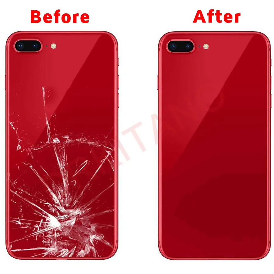 Без логотипа для Apple iPhone 8 Plus Крышка батарейного отсека задняя стеклянная панель