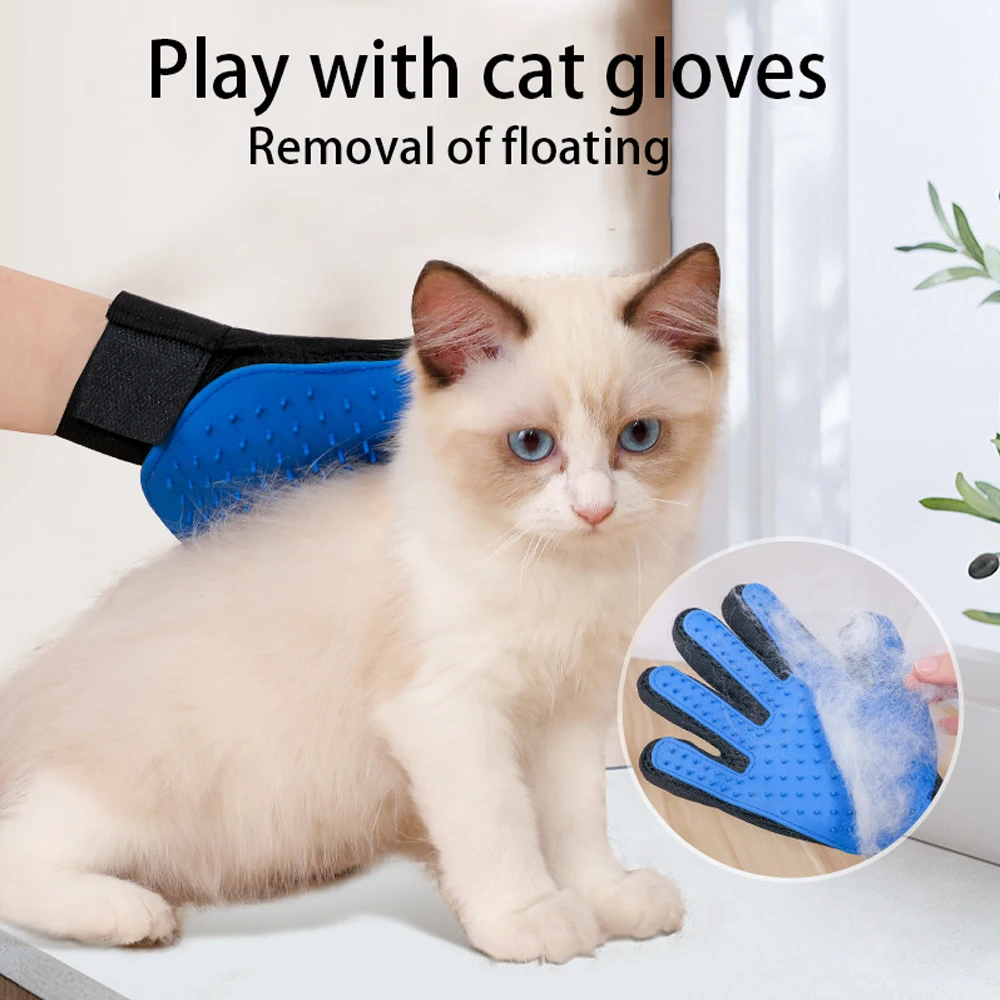 

Cat Grooming Glove Gor Cats Wool Glove Pet Hair Deshedding Brush Comb Glove For Pet Dog Cleaning Massage Glove For Accessories