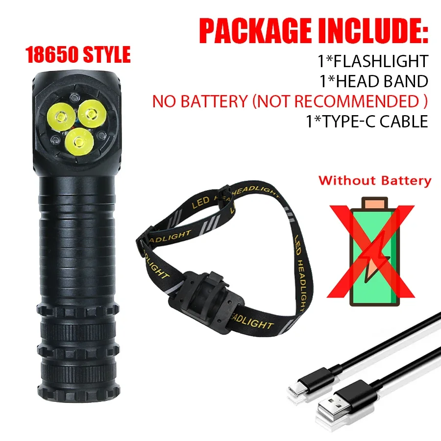 

Налобный фонарь T300 XHP35 3LED 1300lm